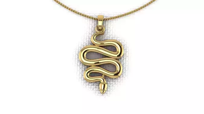 A pendant made in the shape of a snake