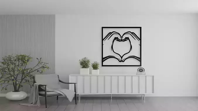 Heart Hands Wall Art