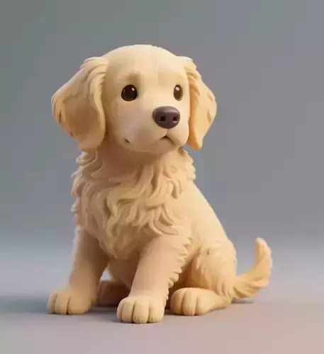 Golden Retriever Puppy   Cute Dog Figurine