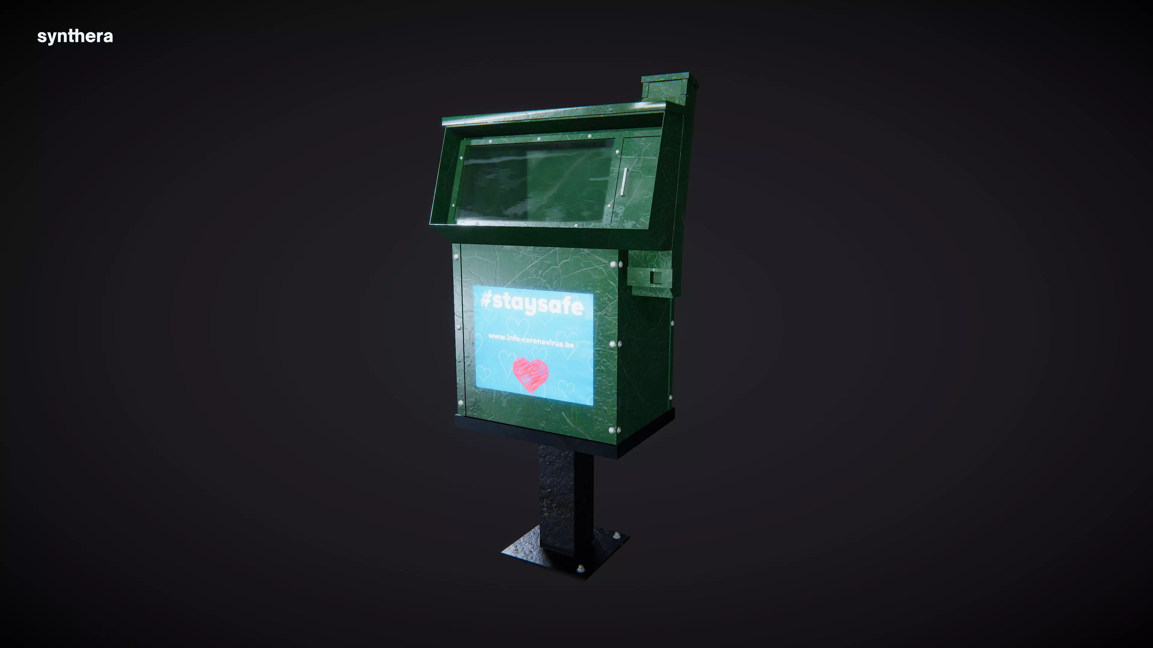 Newspaper Stand 03 3D model_0