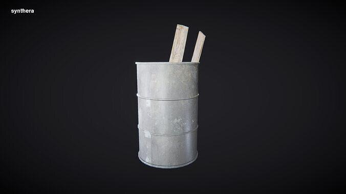 Metal Barrel 01 3D model