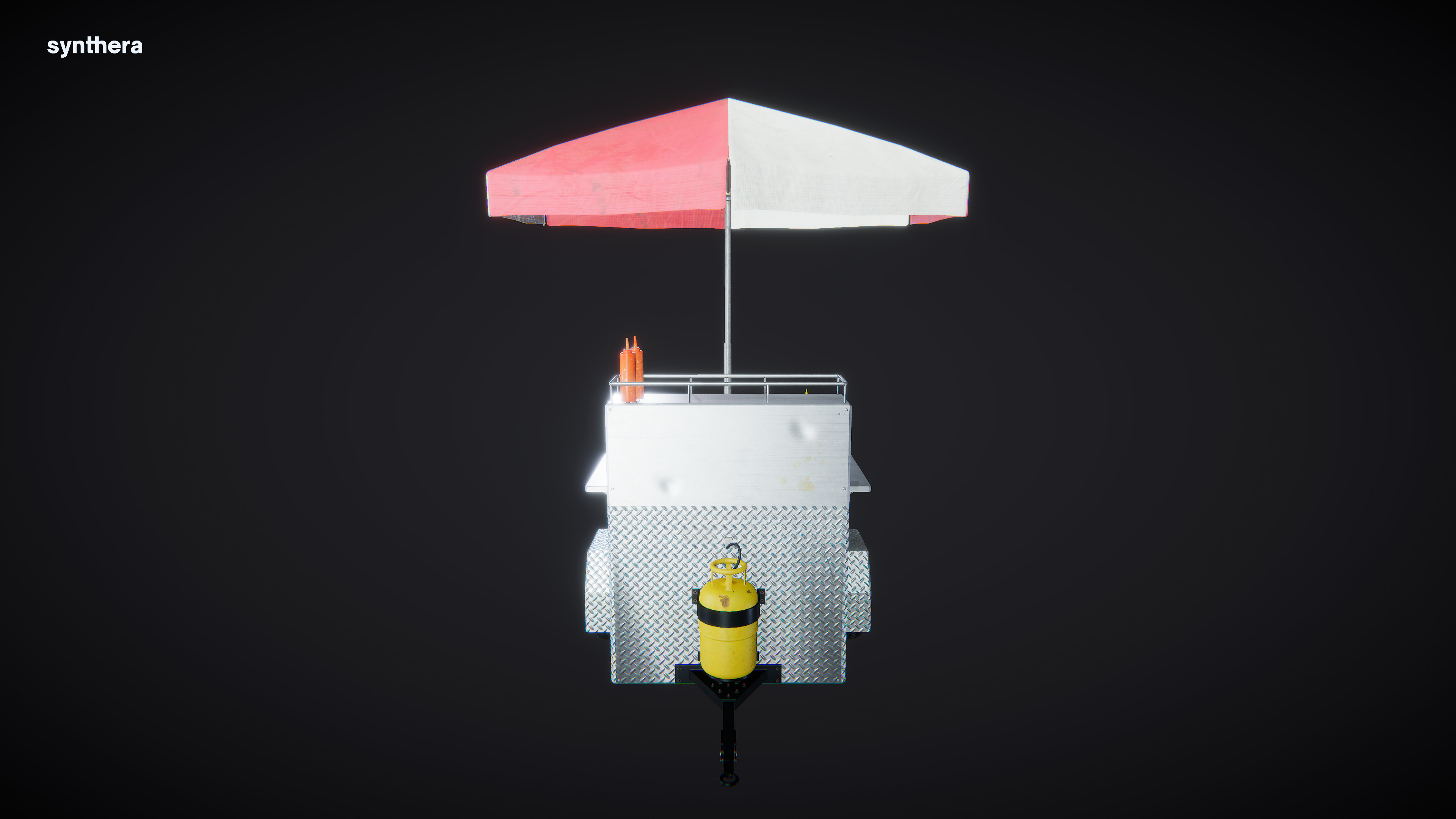 Hot Dog Trailer 3D model_3