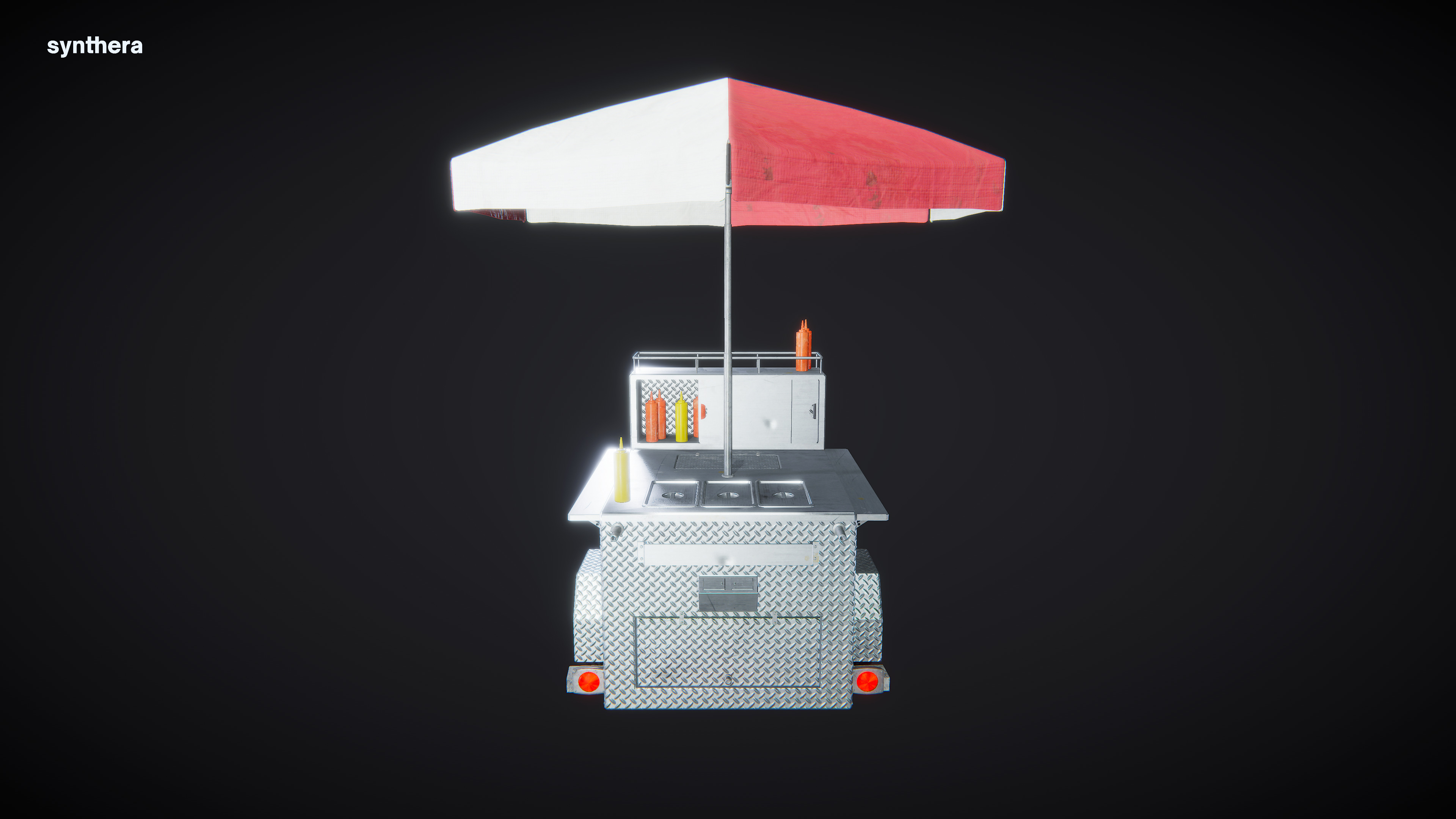Hot Dog Trailer 3D model_5