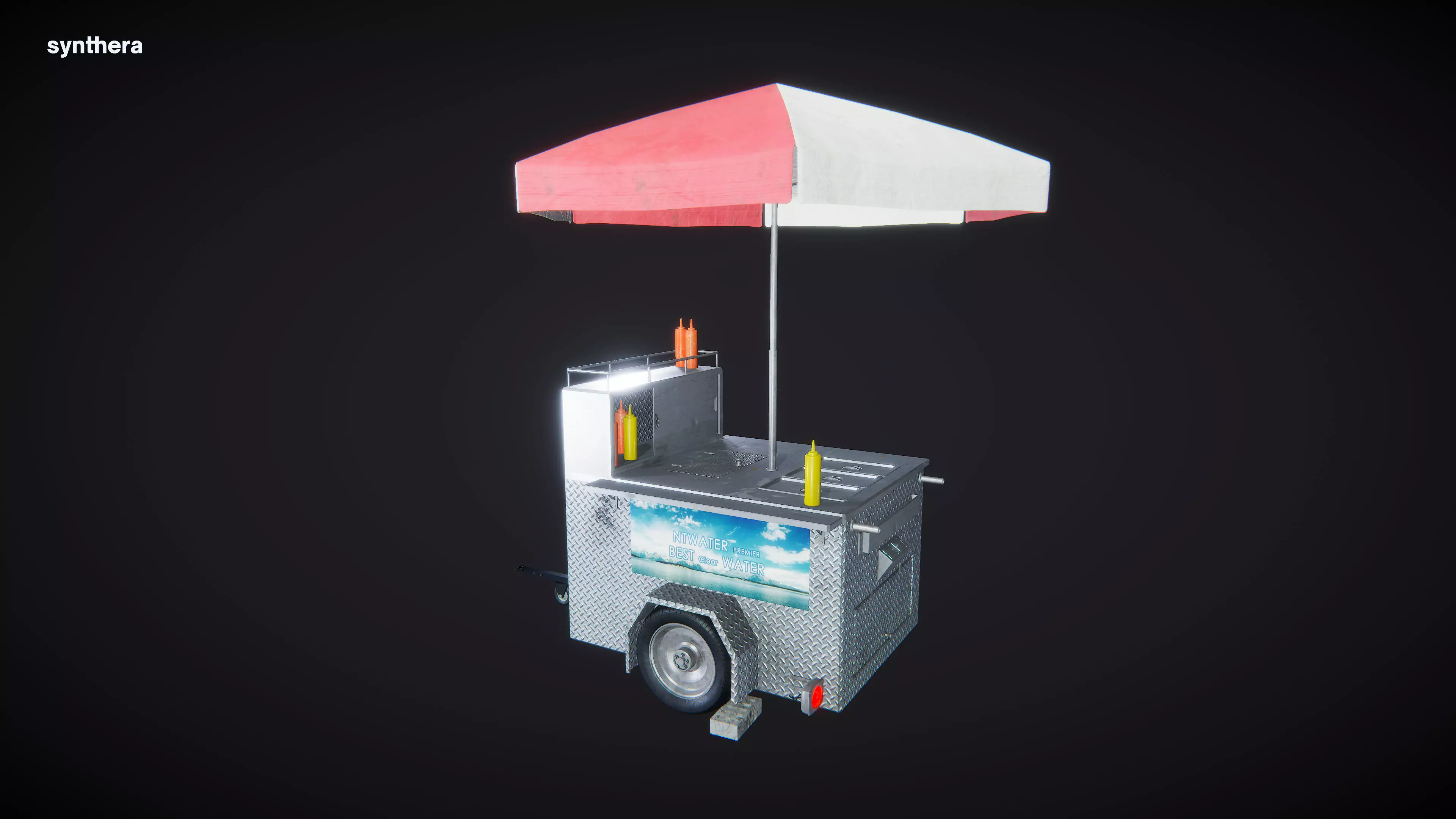 Hot Dog Trailer 3D model_0