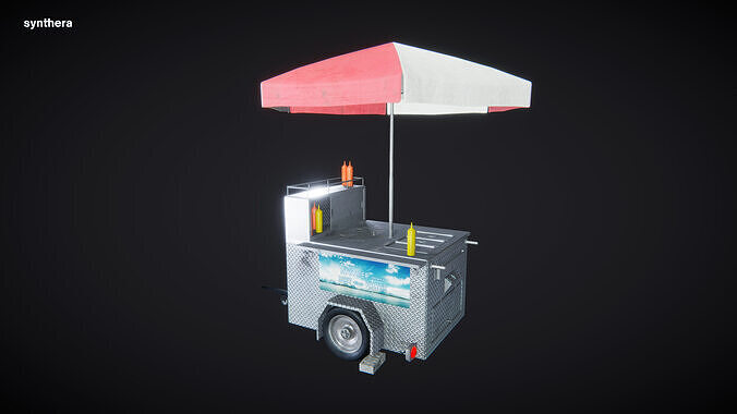 Hot Dog Trailer 3D model