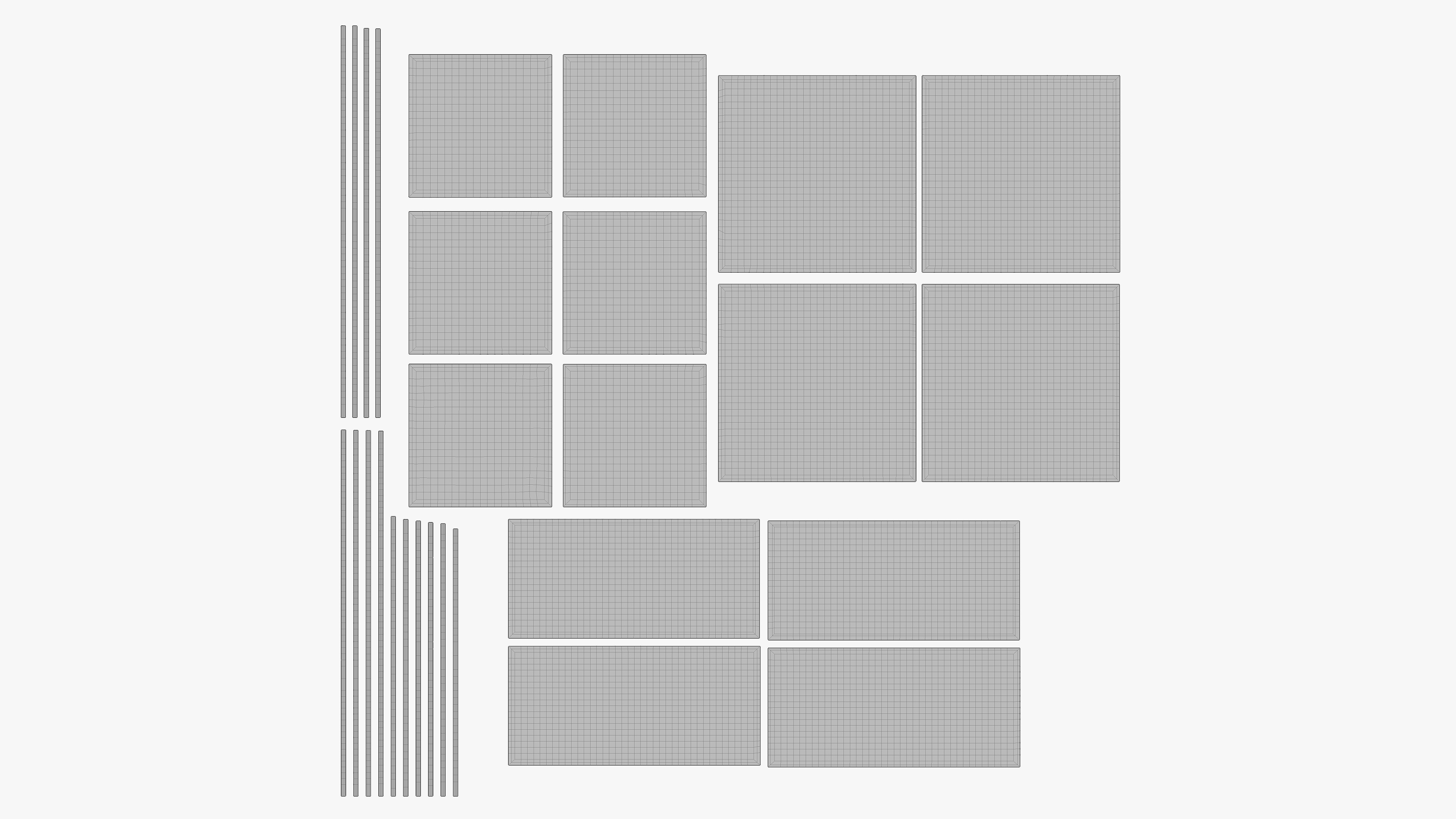 Brown Double Bed 3D model_12