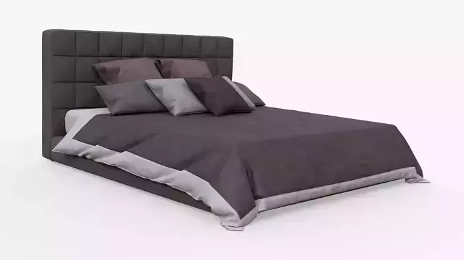Brown Double Bed