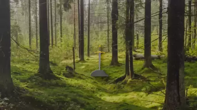 Sword In The Stone Free low-poly 3D model