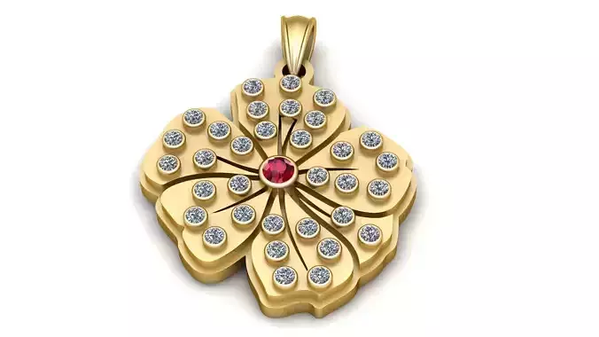 Floral Gold Pendant