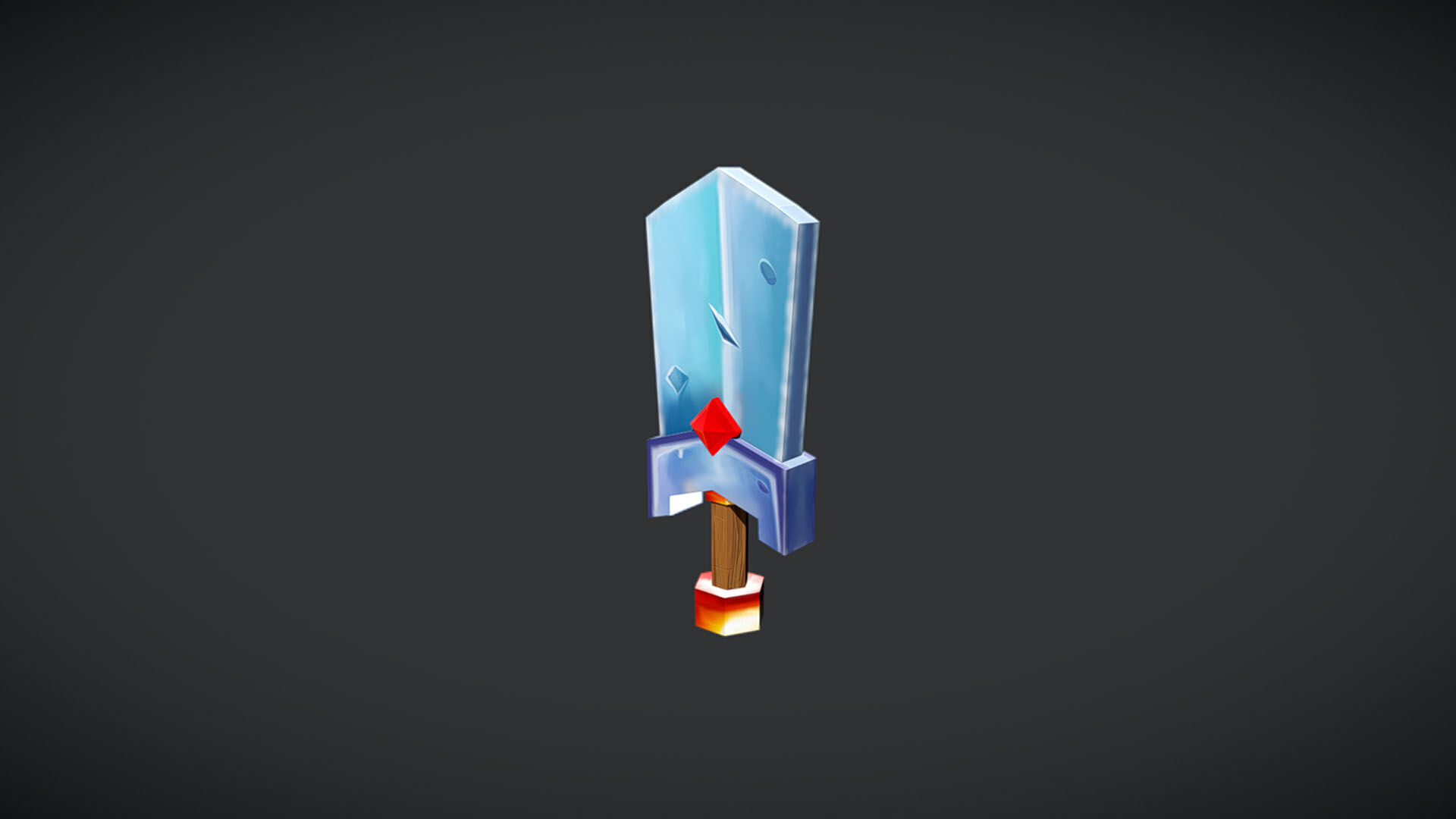 Stylized Weapons Set  Low-poly 3D model_18