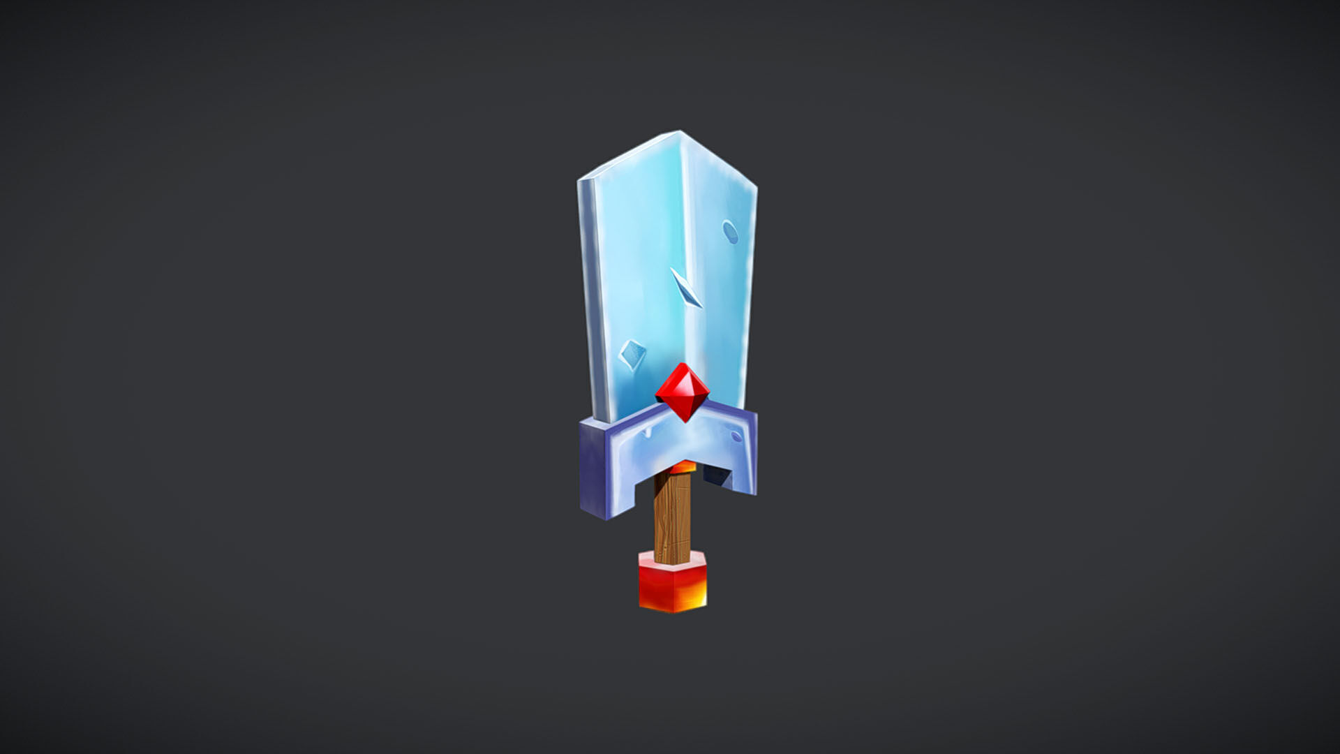 Stylized Weapons Set  Low-poly 3D model_17
