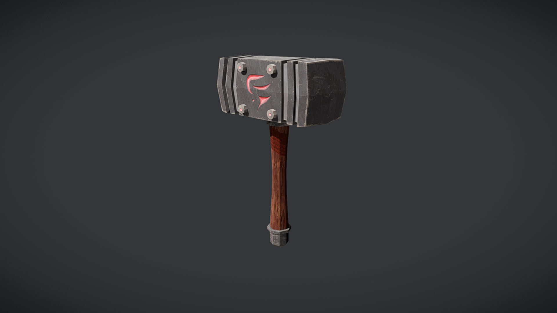 Stylized Weapons Set  Low-poly 3D model_10