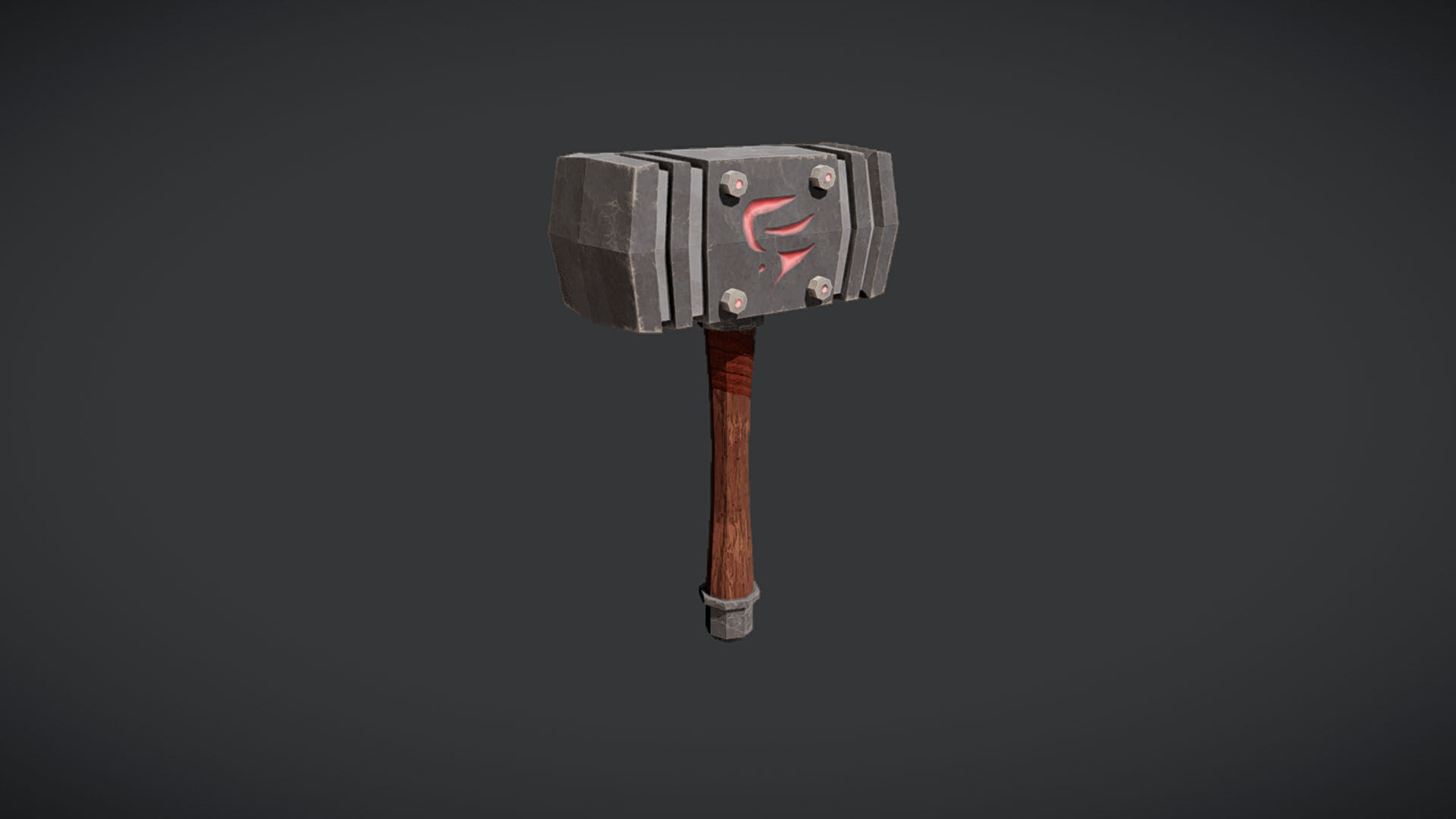 Stylized Weapons Set  Low-poly 3D model_9