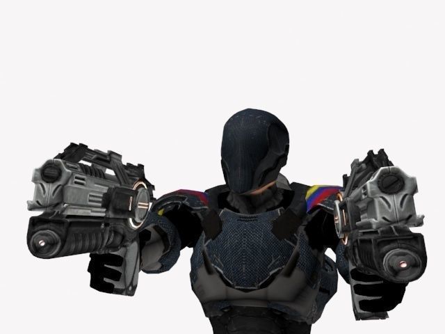 future mercenary Free low-poly 3D model_1