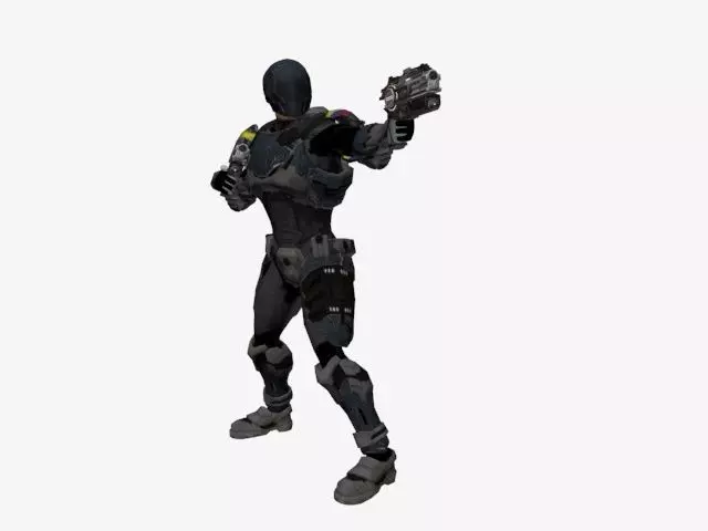 future mercenary Free low-poly 3D model_0