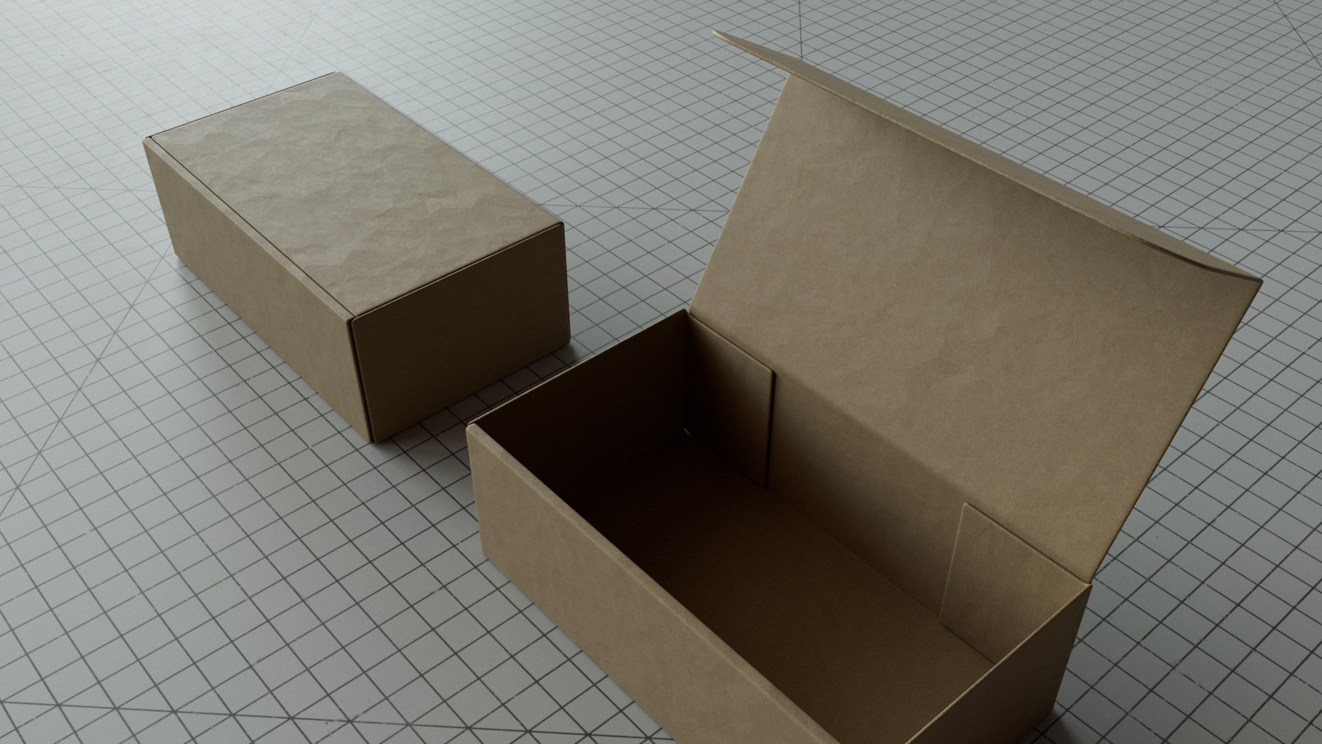 Box Clamshell 3D model_2
