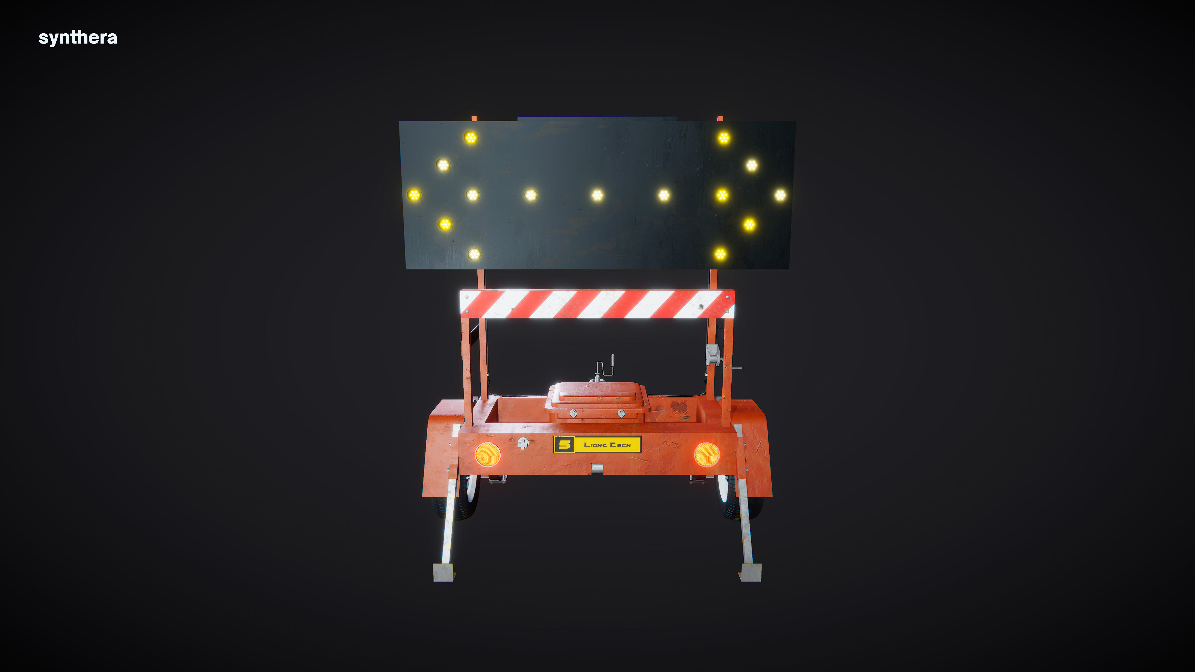 Road Sign Trailer 01 3D model_2