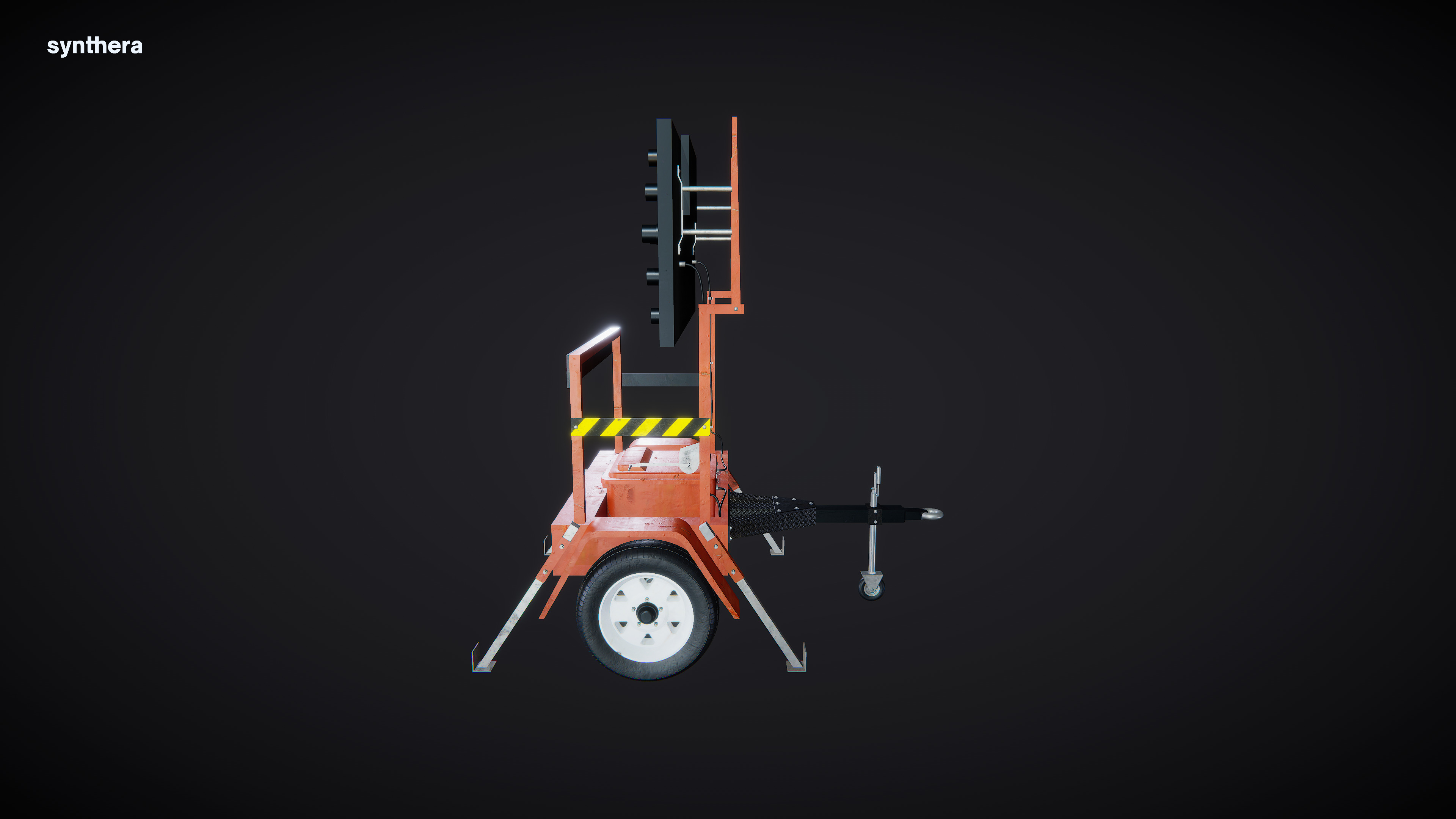 Road Sign Trailer 01 3D model_5