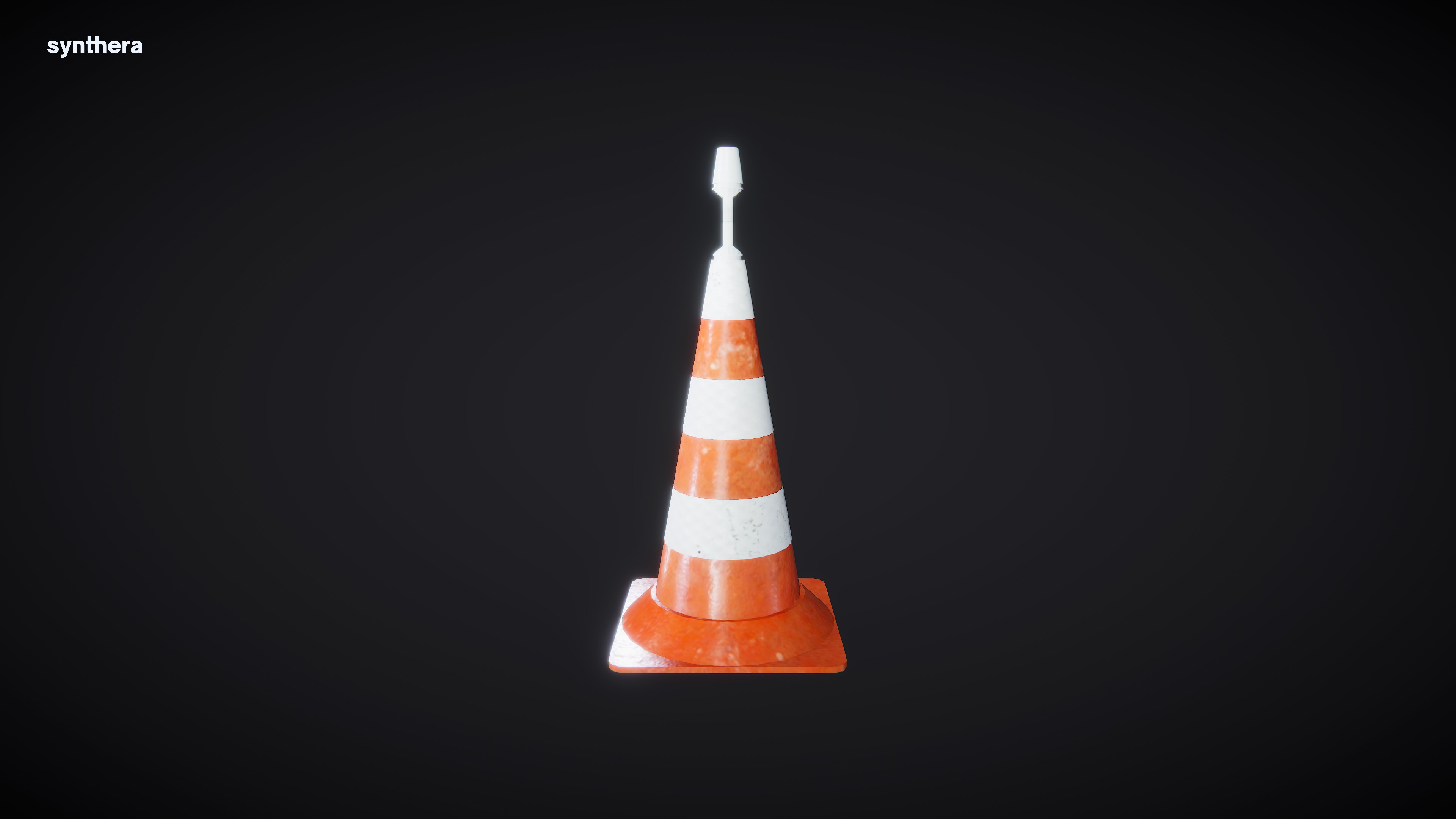 Road Cone 03 3D model_2