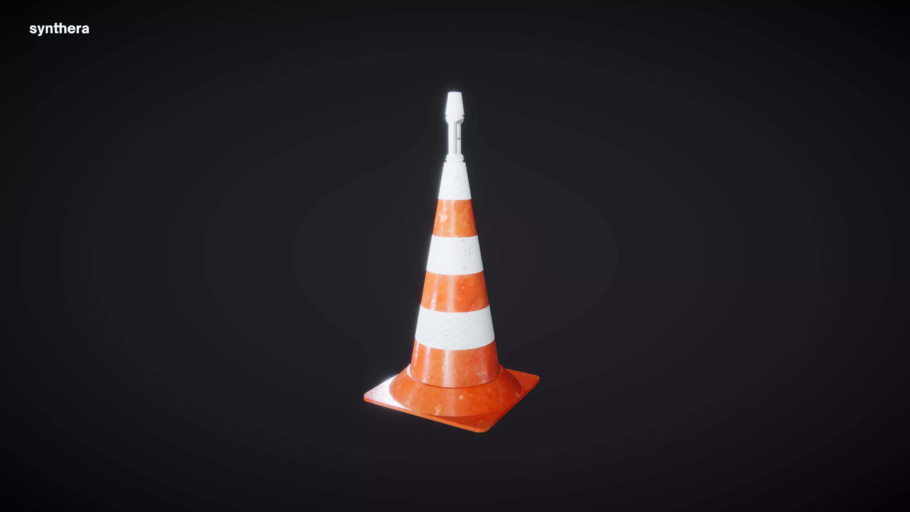 Road Cone 03 3D model_0