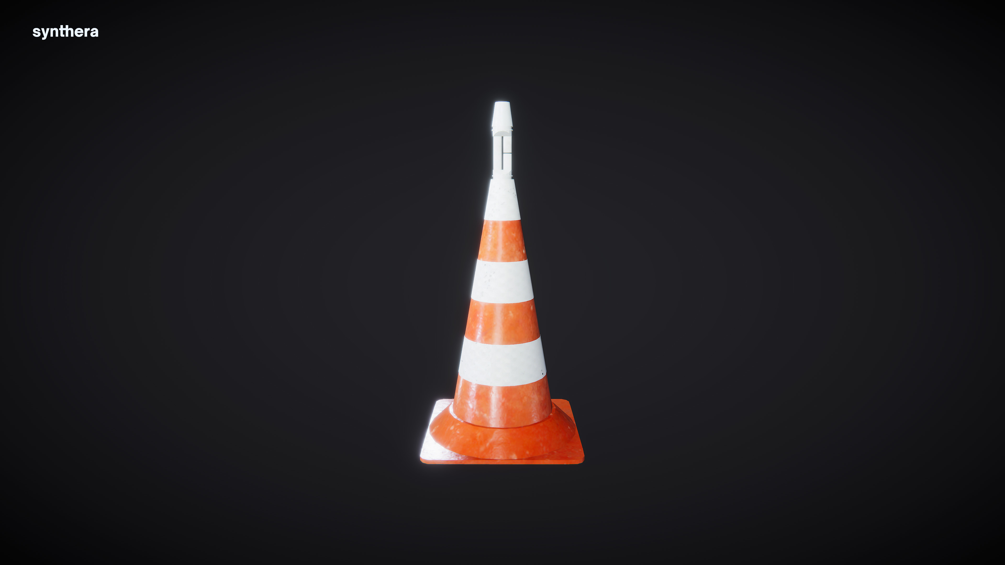 Road Cone 03 3D model_3