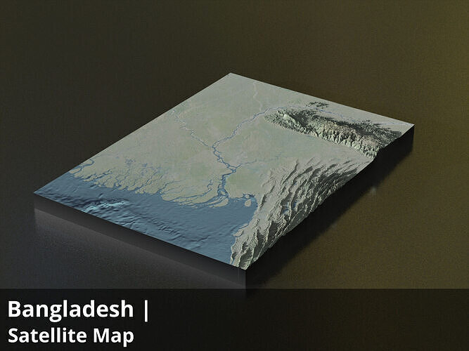 Bangladesh Satellite Day 14k High resolution Maps Texture