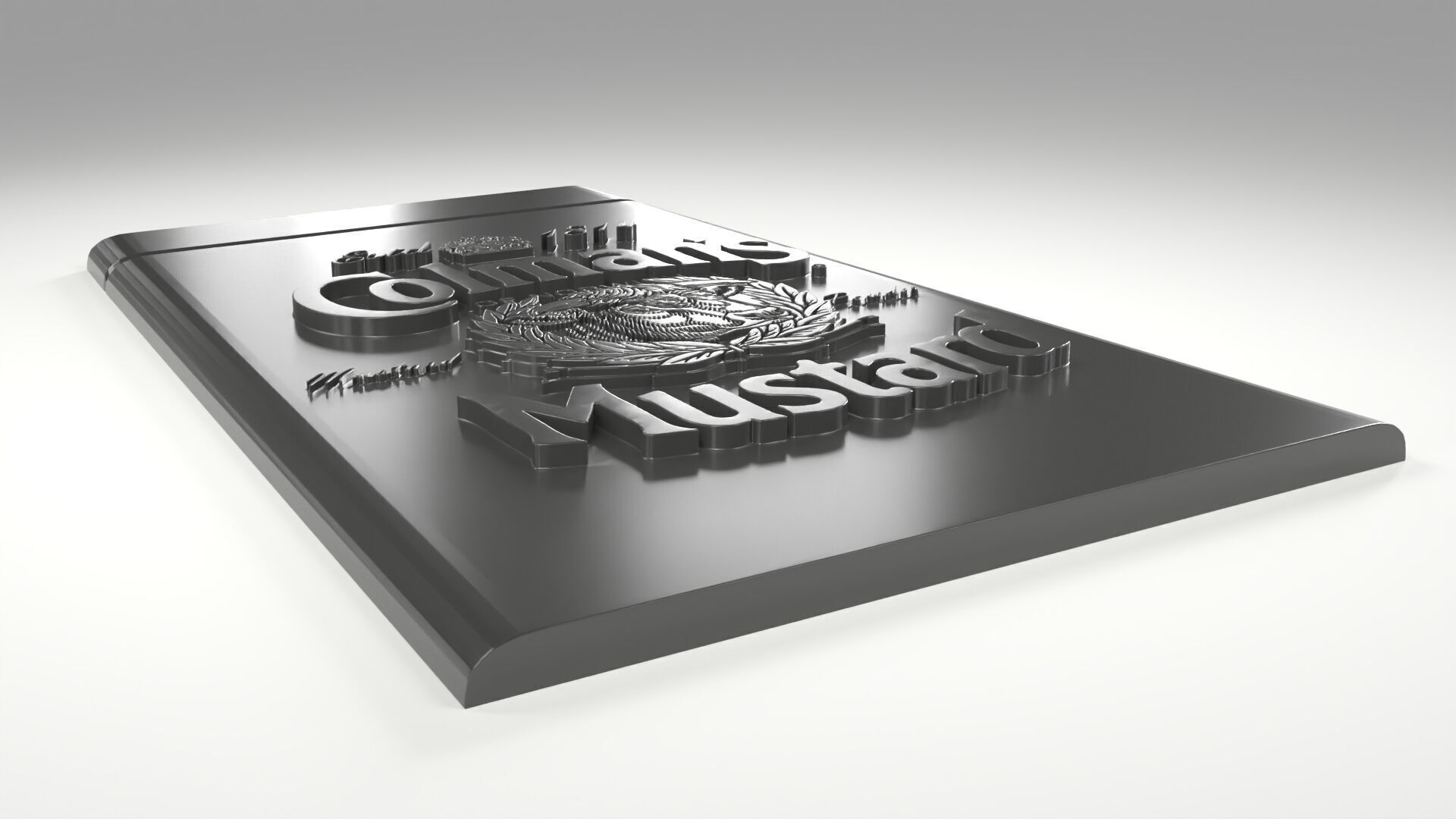 Colmans Mustard Plate 3D print model_1