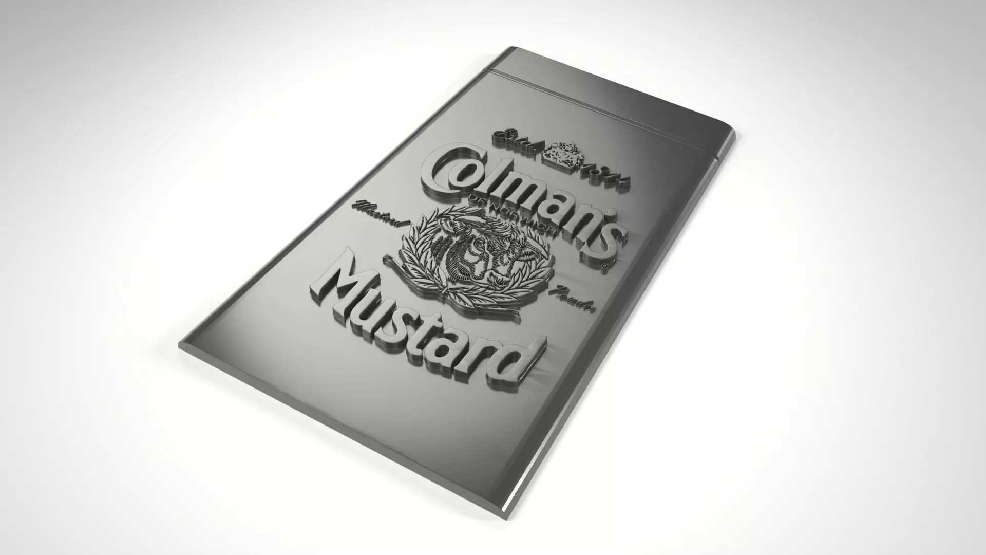 Colmans Mustard Plate 3D print model_0