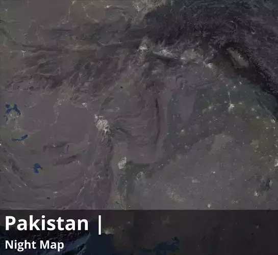 Pakistan Satellite Night and OldStyle and Lightning 16k Maps