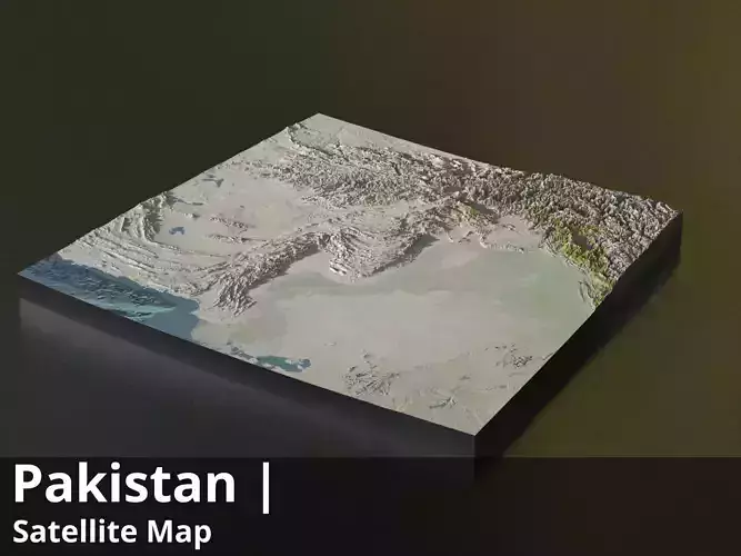 Pakistan Satellite Day 16k High resolution Maps