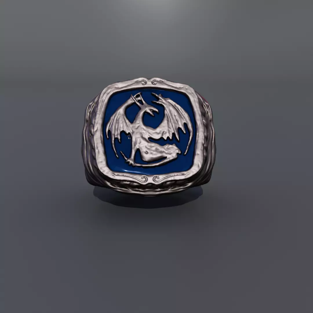 Dark Souls - Bellowing dragoncrest ring 3D print model_0