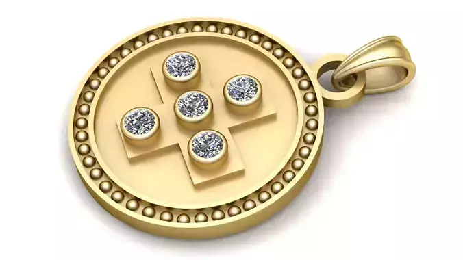 Gold Medallion Pendant