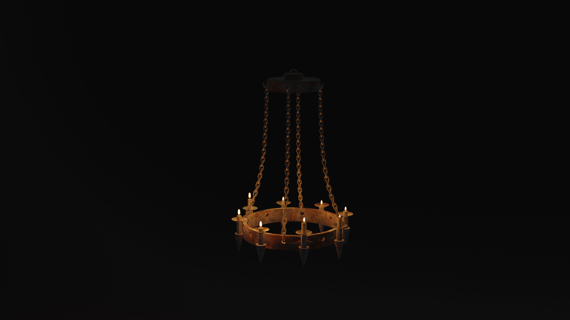 Medieval Chandelier 3D model_1