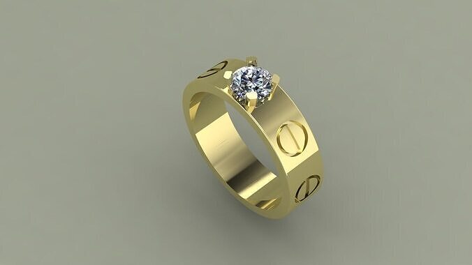 Rings Cartier  3D print model