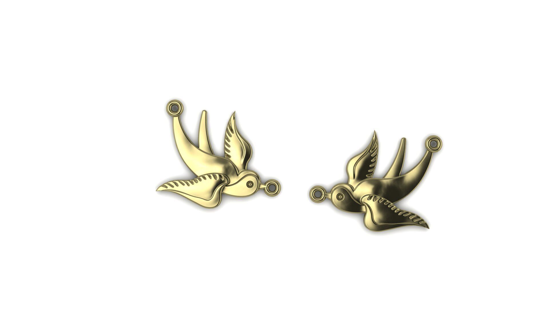 BIRD PENDANT 3D print model 3D print model_4