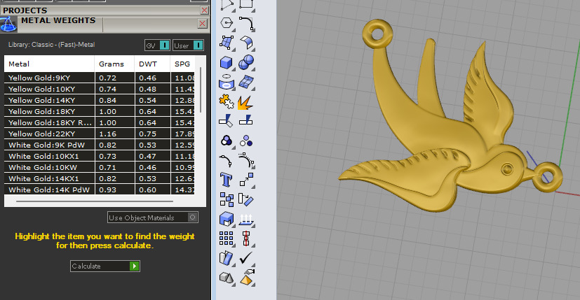 BIRD PENDANT 3D print model 3D print model_5