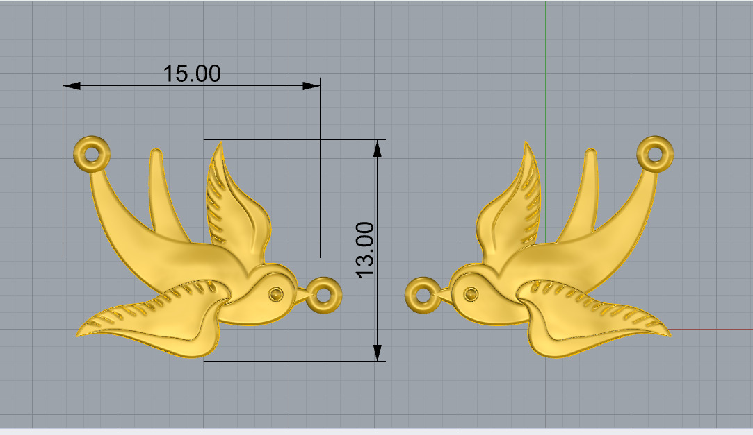 BIRD PENDANT 3D print model 3D print model_1