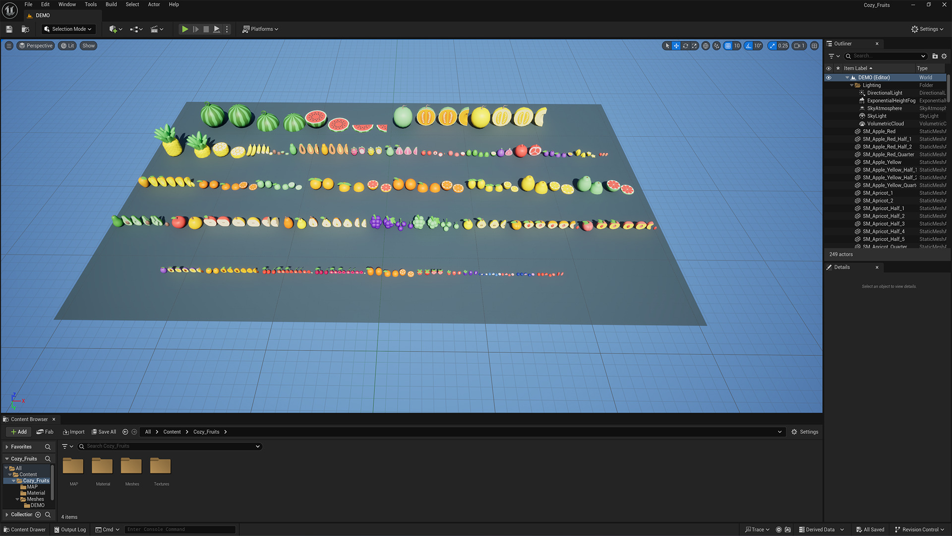Cartoon Fruit Garden Low-poly 3D model_11