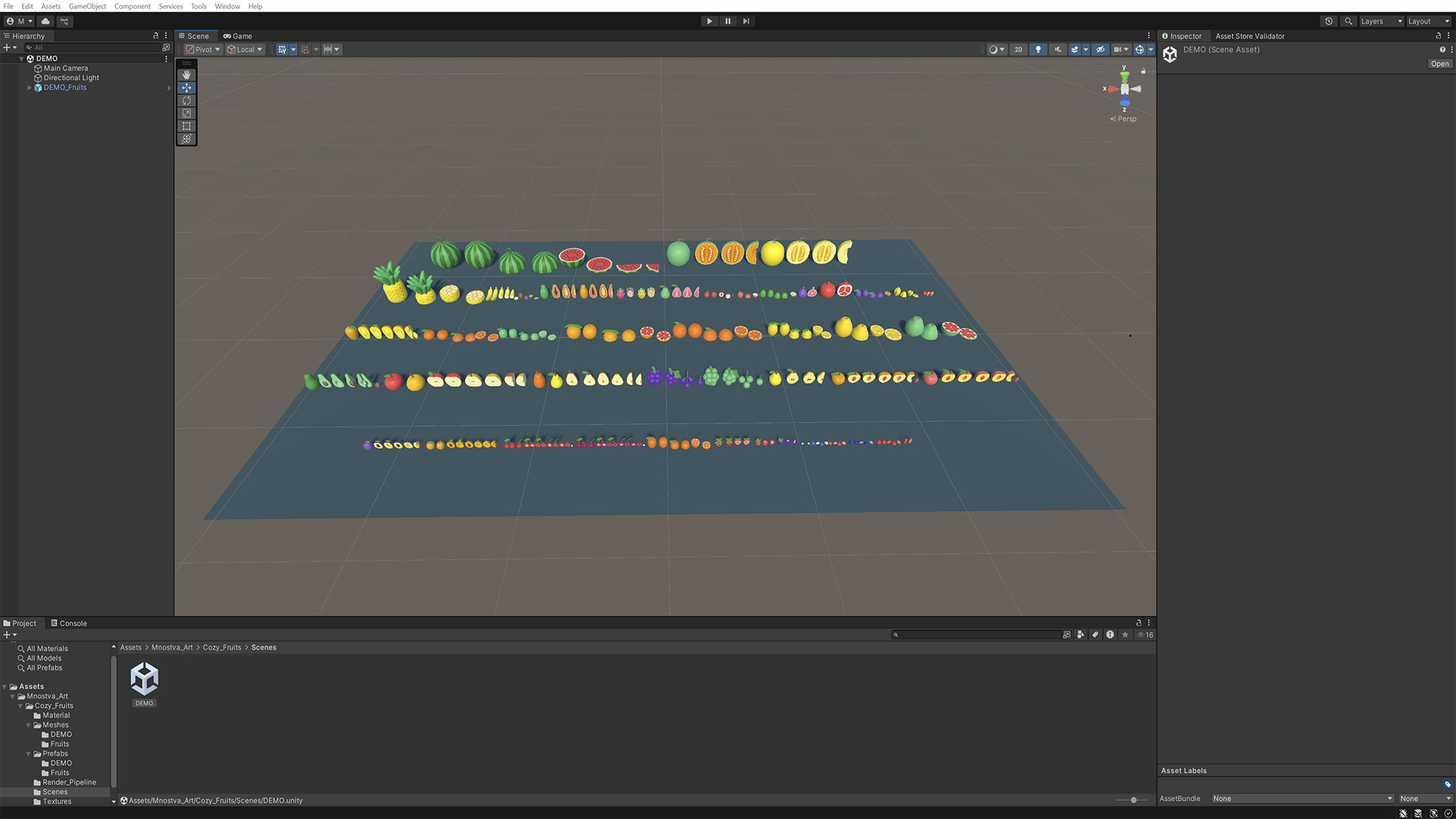 Cartoon Fruit Garden Low-poly 3D model_13