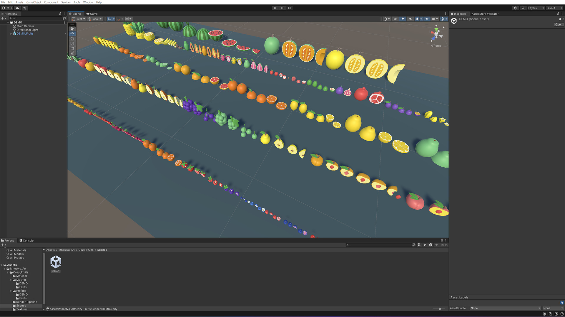 Cartoon Fruit Garden Low-poly 3D model_14