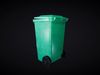 Trash Can Green Wheeled 01 3D model_1