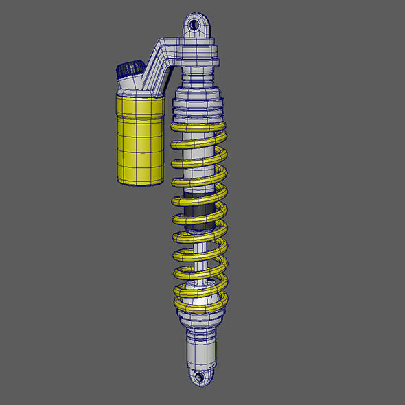 Motorcycle Rear Shock Absorber 3D model_1