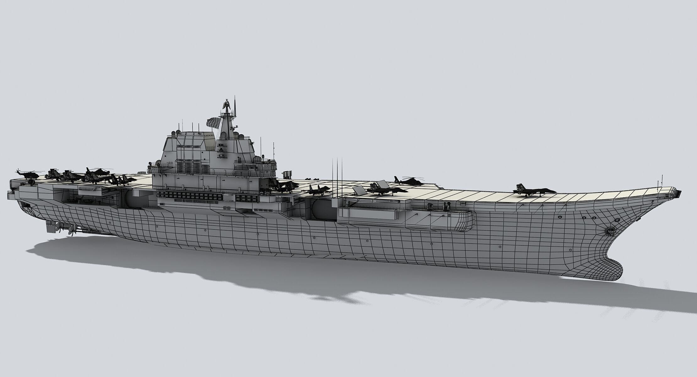 China Aircraft Carrier CV-17 Shandong 3D model_19