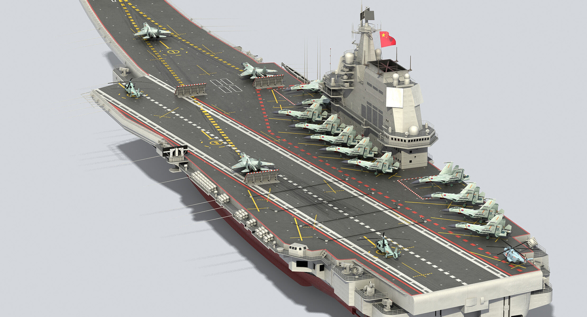 China Aircraft Carrier CV-17 Shandong 3D model_5