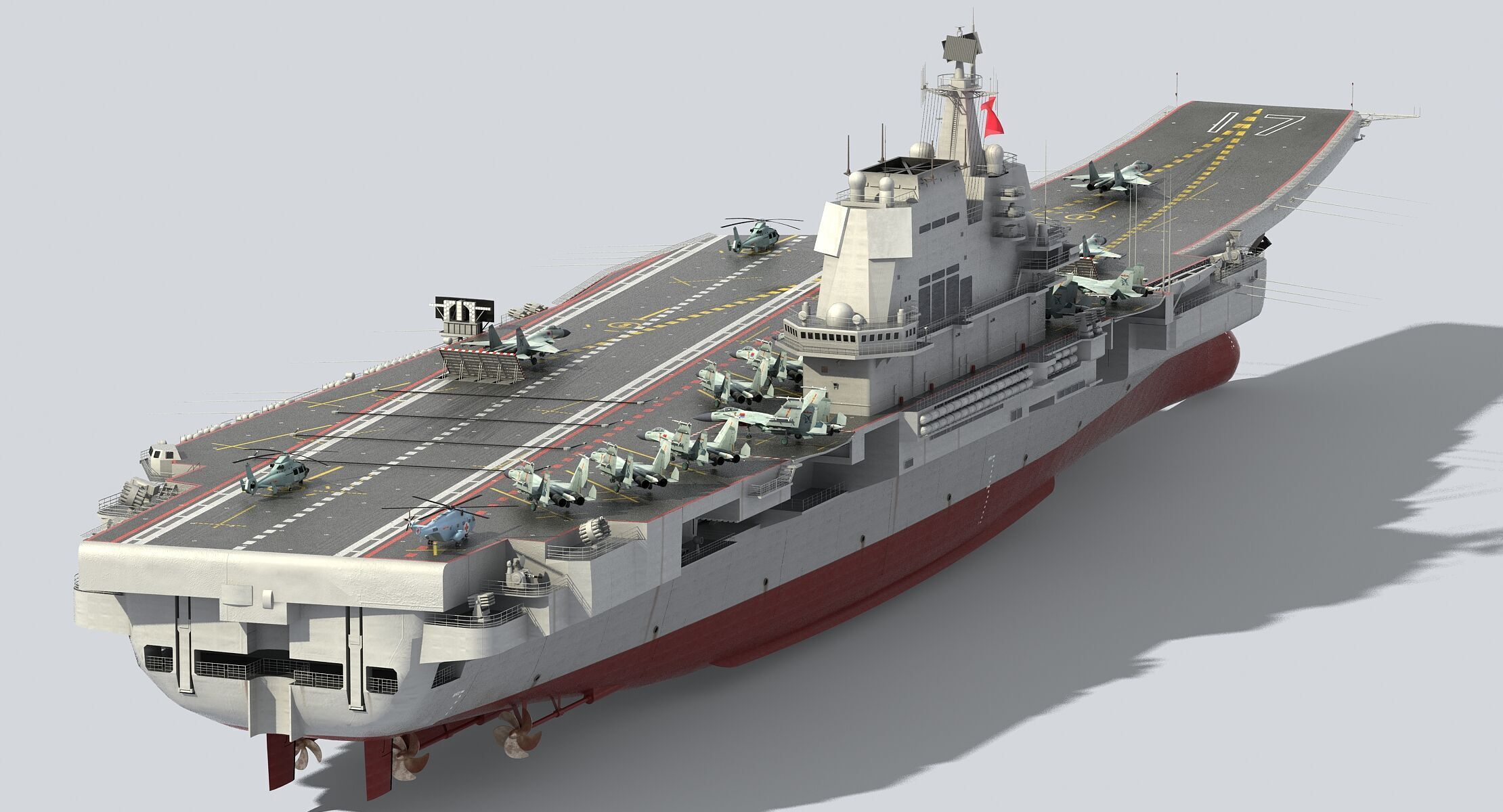 China Aircraft Carrier CV-17 Shandong 3D model_6