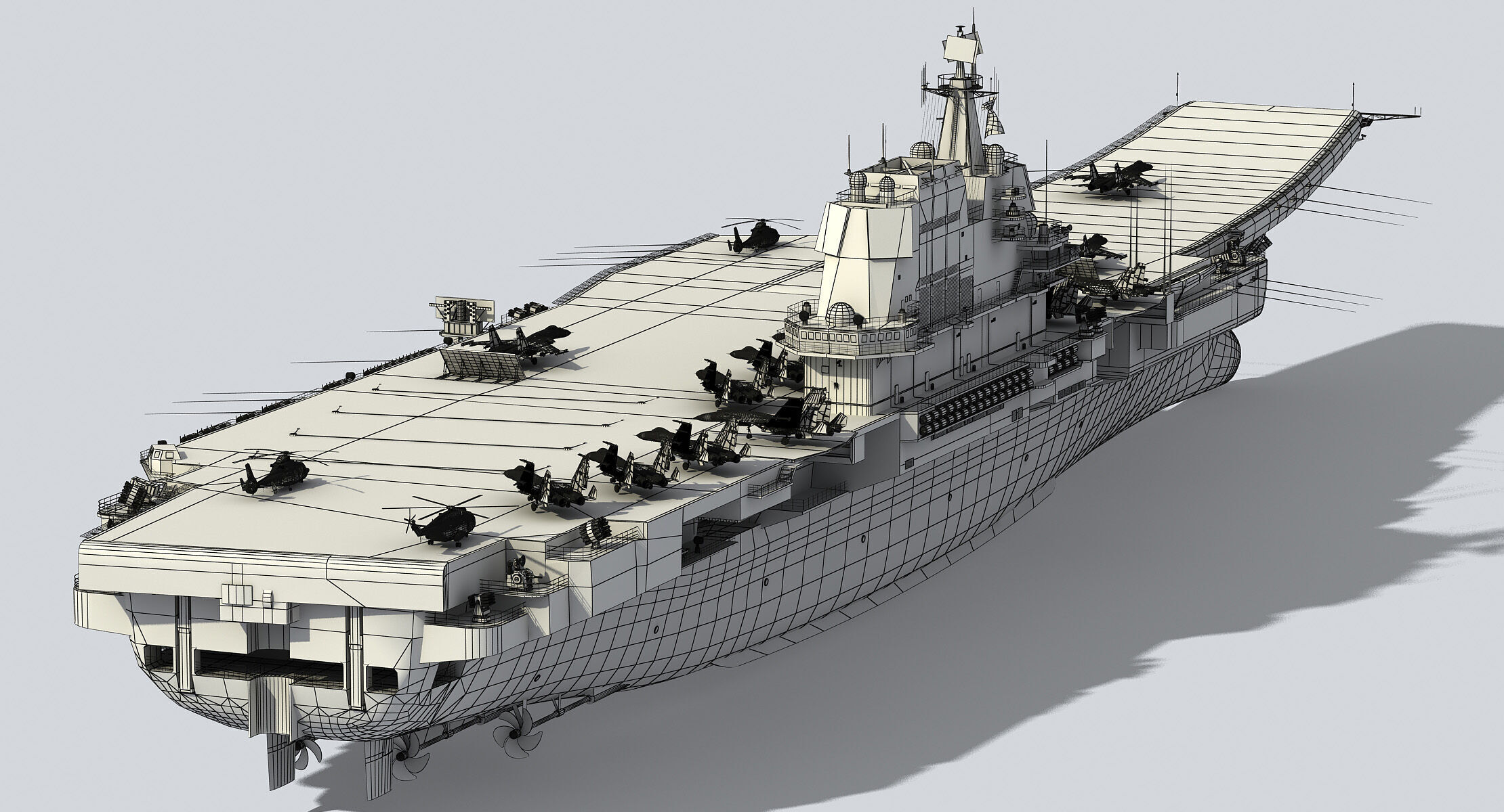 China Aircraft Carrier CV-17 Shandong 3D model_17