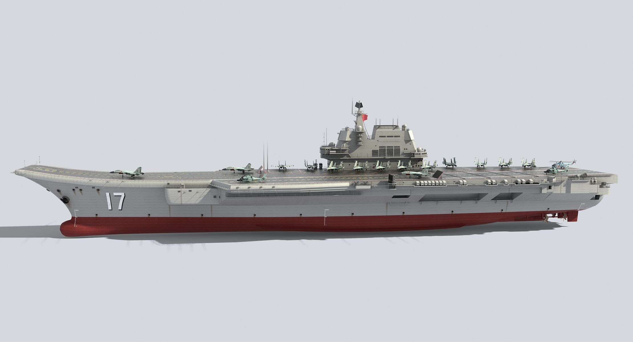 China Aircraft Carrier CV-17 Shandong 3D model_12