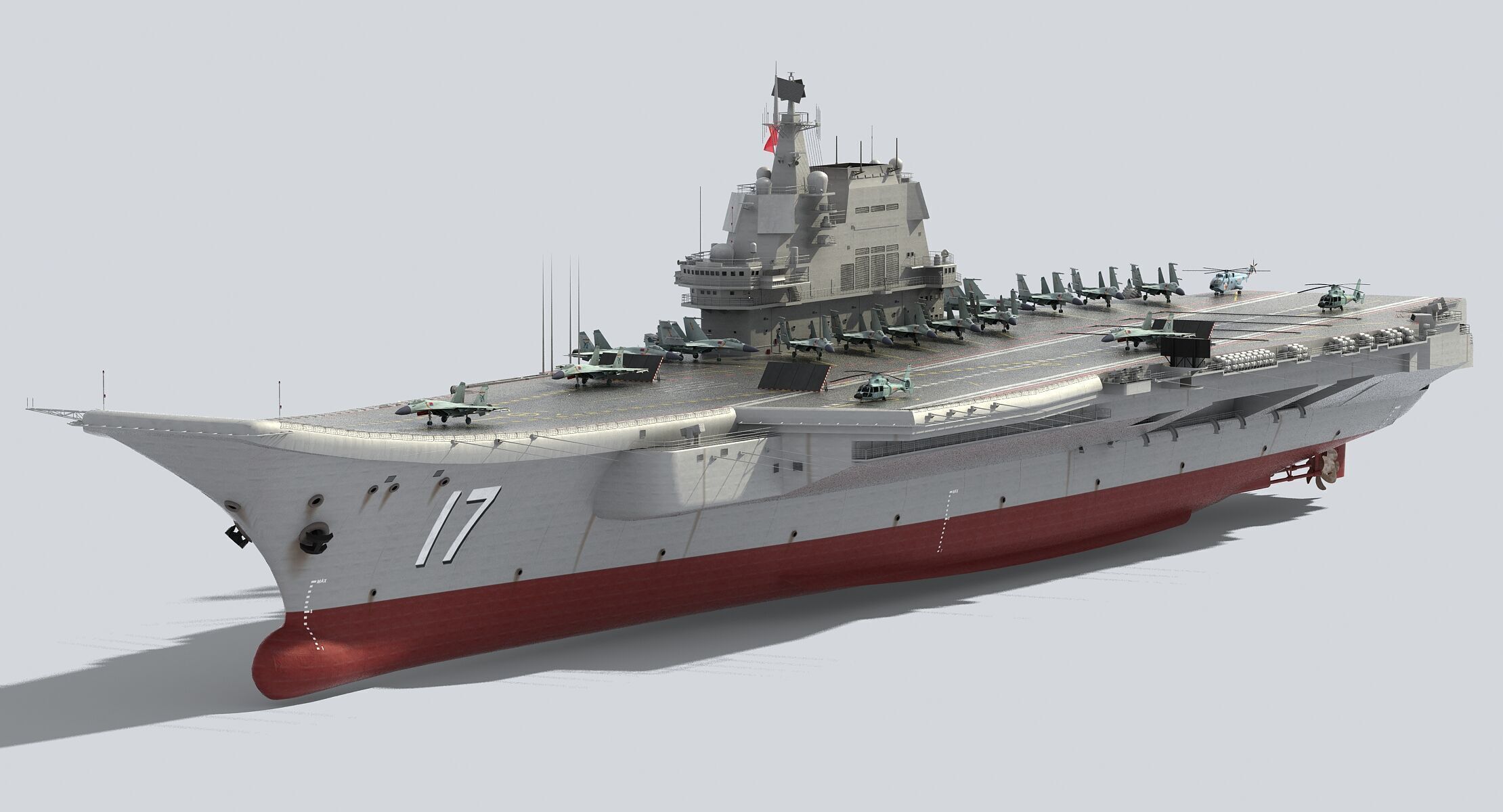 China Aircraft Carrier CV-17 Shandong 3D model_2