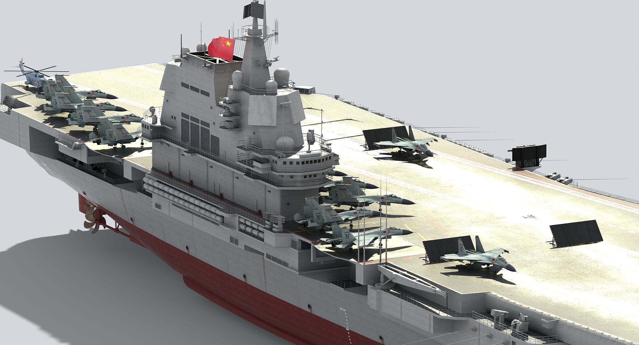 China Aircraft Carrier CV-17 Shandong 3D model_9