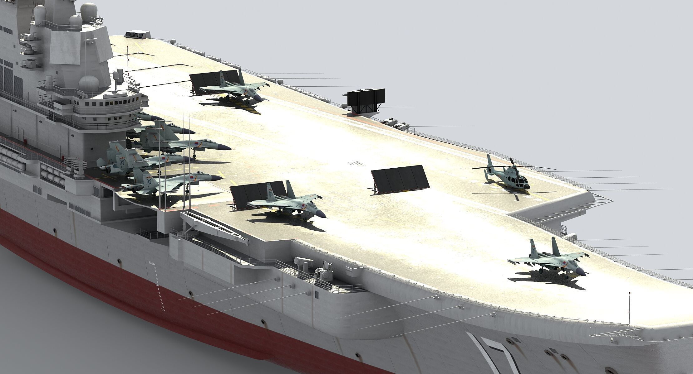 China Aircraft Carrier CV-17 Shandong 3D model_10